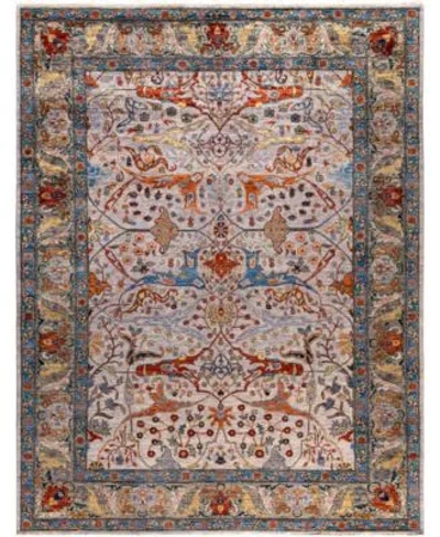 Adorn Hand Woven Rugs Serapi M0103 108 Rug Collection In Purple