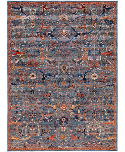 Adorn Hand Woven Rugs Serapi M0103-109 8'10"x11'11" Area Rug In Blue