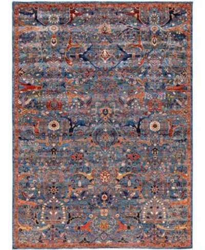 Adorn Hand Woven Rugs Serapi M0103 109 Rug Collection In Blue