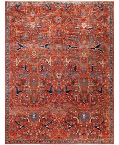 Adorn Hand Woven Rugs Serapi M0103 115 Rug Collection In Red