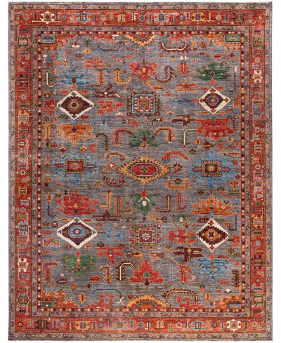 Adorn Hand Woven Rugs Serapi M0103-117 9'3"x11'9" Area Rug In Gray