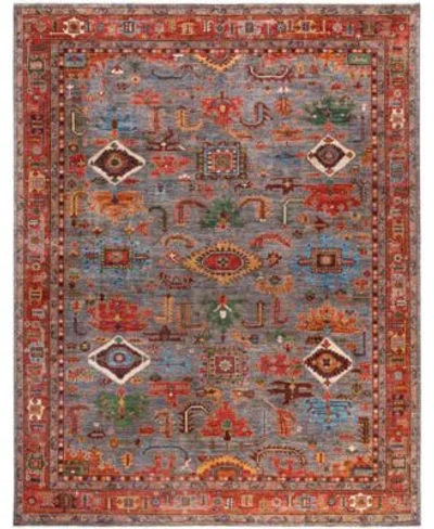Adorn Hand Woven Rugs Serapi M0103 117 Rug Collection In Gray