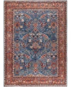 Adorn Hand Woven Rugs Serapi M0103 120 Rug Collection In Blue