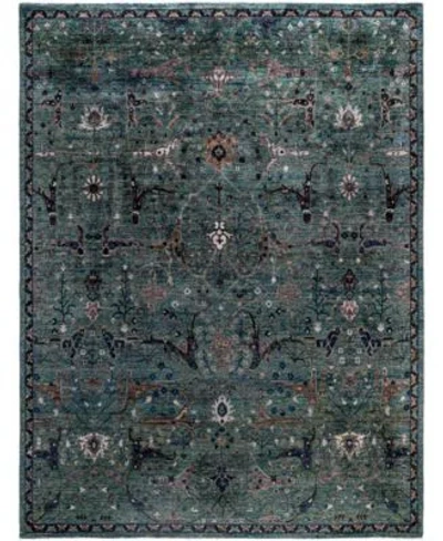 Adorn Hand Woven Rugs Serapi M0103 122 Rug Collection In Green