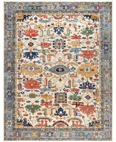 Adorn Hand Woven Rugs Serapi M0103 125 Rug Collection In White
