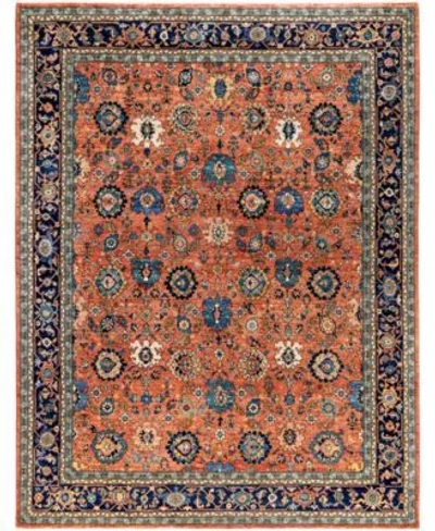 Adorn Hand Woven Rugs Serapi M0103 127 Rug Collection In Orange