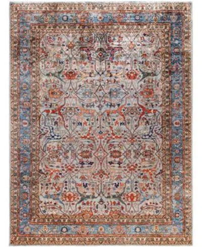 Adorn Hand Woven Rugs Serapi M0103 129 Rug Collection In Gray