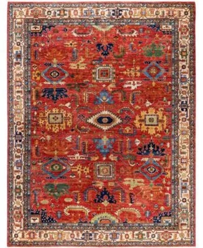Adorn Hand Woven Rugs Serapi M0103 131 Rug Collection In Red