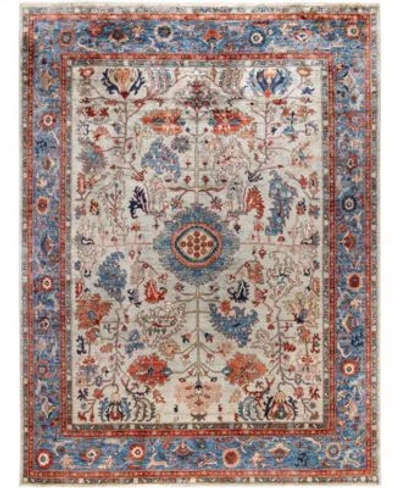 Adorn Hand Woven Rugs Serapi M0103 137 Rug Collection In Gray