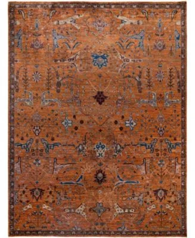 Adorn Hand Woven Rugs Serapi M0103 138 Rug Collection In Brown