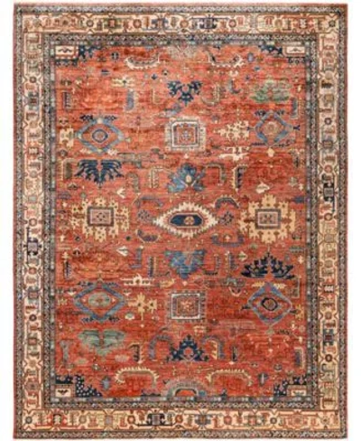 Adorn Hand Woven Rugs Serapi M0103 140 Rug Collection In Red