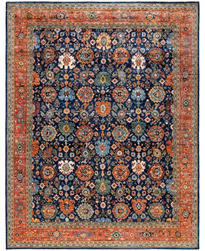 Adorn Hand Woven Rugs Serapi M0103-142 9'2"x11'9" Area Rug In Blue