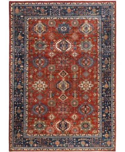 Adorn Hand Woven Rugs Serapi M0103 142 Rug Collection In Blue