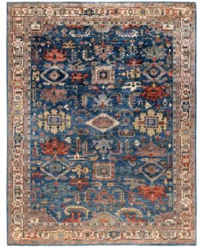 Adorn Hand Woven Rugs Serapi M0103 147 Rug Collection In Blue