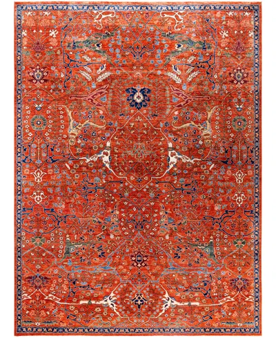 Adorn Hand Woven Rugs Serapi M0103-149 8'11"x11'9" Area Rug In Red