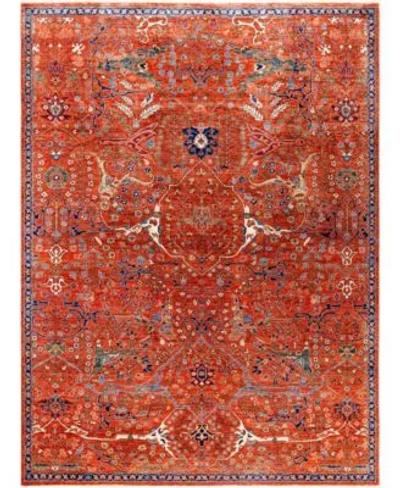 Adorn Hand Woven Rugs Serapi M0103 149 Rug Collection In Red