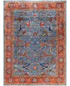 Adorn Hand Woven Rugs Serapi M0103-159 8'11"x12'1" Area Rug In Blue