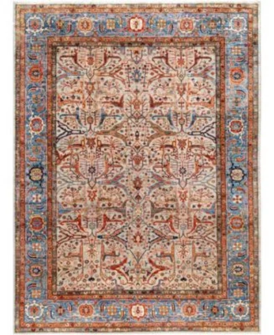 Adorn Hand Woven Rugs Serapi M0103 162 Rug Collection In Gray
