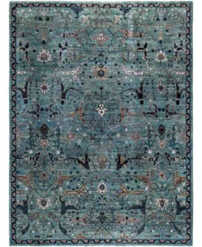 Adorn Hand Woven Rugs Serapi M0103 163 Rug Collection In Green