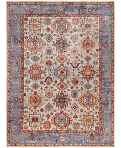 Adorn Hand Woven Rugs Serapi M0103 164 Rug Collection In Gray