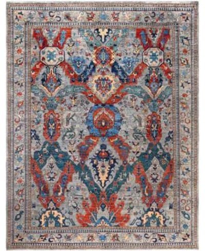 Adorn Hand Woven Rugs Serapi M0103 167 Rug Collection In Gray