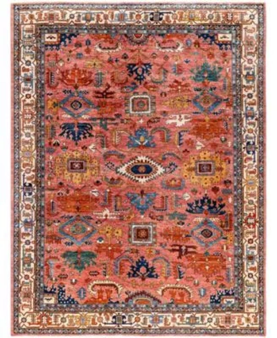 Adorn Hand Woven Rugs Serapi M0103 168 Rug Collection In Pink