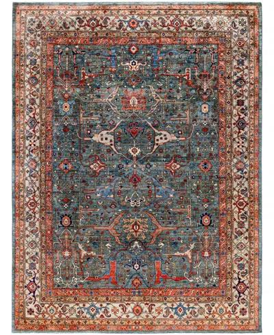 Adorn Hand Woven Rugs Serapi M0103-182 9'2"x12' Area Rug In Green