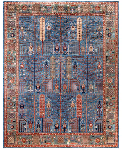 Adorn Hand Woven Rugs Serapi M0103-183 9'3"x11'10" Area Rug In Blue