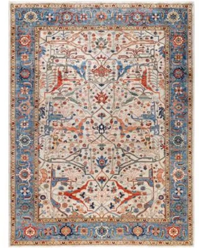 Adorn Hand Woven Rugs Serapi M0103 184 Rug Collection In Gray