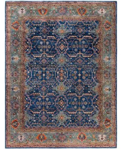 Adorn Hand Woven Rugs Serapi M0103 187 Rug Collection In Blue