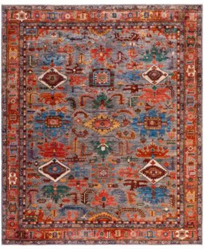 Adorn Hand Woven Rugs Serapi M0103 194 Rug Collection In Gray
