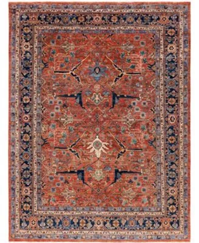 Adorn Hand Woven Rugs Serapi M0103 199 Rug Collection In Orange