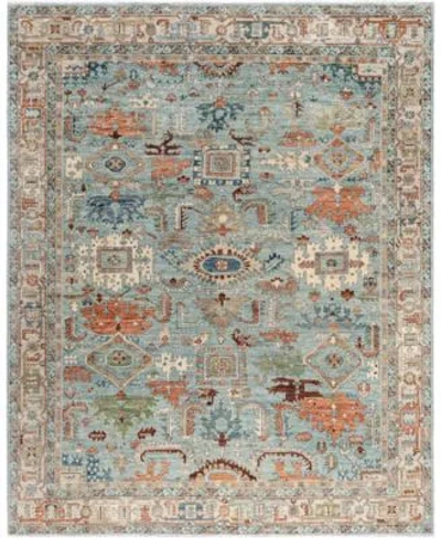 Adorn Hand Woven Rugs Serapi M0103 200 Rug Collection In Green