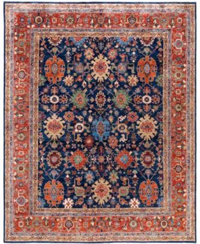 Adorn Hand Woven Rugs Serapi M0103 207 Rug Collection In Blue