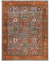 Adorn Hand Woven Rugs Serapi M0103-212 8'1"x10'3" Area Rug In Gray