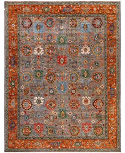 Adorn Hand Woven Rugs Serapi M0103 212 Rug Collection In Gray