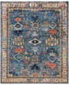 Adorn Hand Woven Rugs Serapi M0103-214 8'1"x9'9" Area Rug In Blue