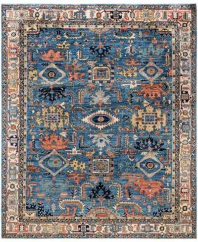Adorn Hand Woven Rugs Serapi M0103 214 Rug Collection In Blue