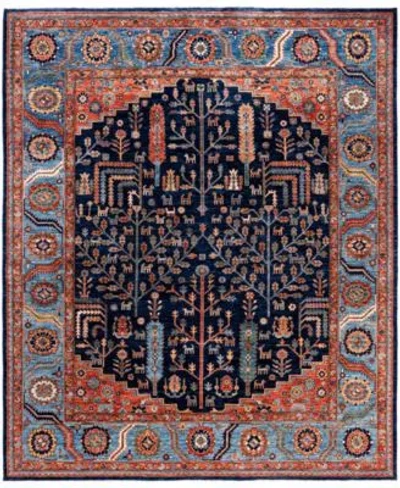 Adorn Hand Woven Rugs Serapi M0103 217 Rug Collection In Blue