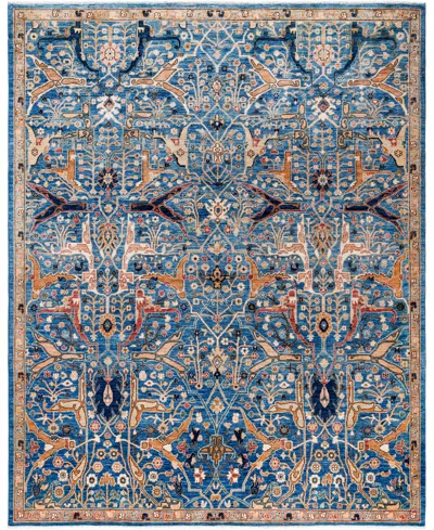 Adorn Hand Woven Rugs Serapi M0103-219 7'9"x9'9" Area Rug In Blue