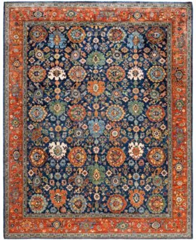 Adorn Hand Woven Rugs Serapi M0103 227 Rug Collection In Blue