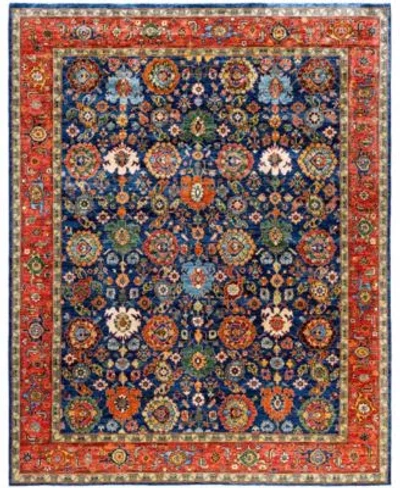Adorn Hand Woven Rugs Serapi M0103 263 Rug Collection In Blue