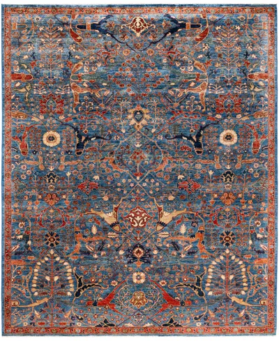 Adorn Hand Woven Rugs Serapi M0103-267 8'2"x10' Area Rug In Blue