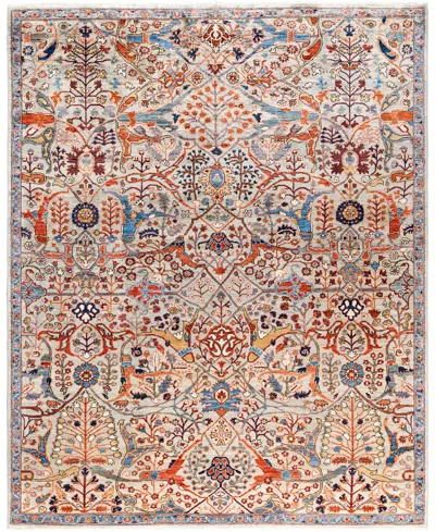 Adorn Hand Woven Rugs Serapi M0103-276 8'x9'10" Area Rug In Gray