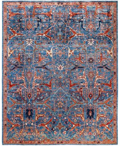 Adorn Hand Woven Rugs Serapi M0103-282 8'x9'10" Area Rug In Blue