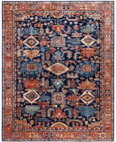 Adorn Hand Woven Rugs Serapi M0103 284 Rug Collection In Blue