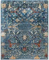 Adorn Hand Woven Rugs Serapi M0103-288 8'2"x9'11" Area Rug In Blue