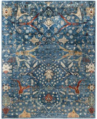 Adorn Hand Woven Rugs Serapi M0103 288 Rug Collection In Blue