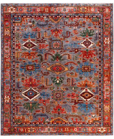 Adorn Hand Woven Rugs Serapi M0103-289 8'2"x9'9" Area Rug In Gray