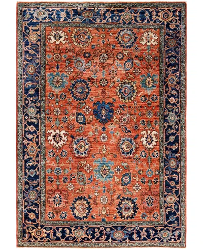 Adorn Hand Woven Rugs Serapi M0103-293 4'3"x6'2" Area Rug In Orange